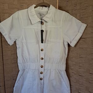 Gianni Bini White 100% Cotton Romper